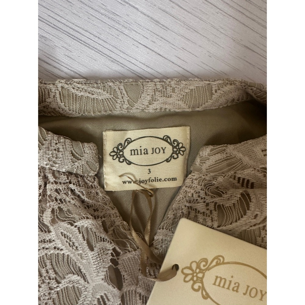 *NEW*Joyfolie Mia Joy Size 3 Hadley Dress Turtledove Lace High-Low NWT 72001324 - Picture 4 of 7